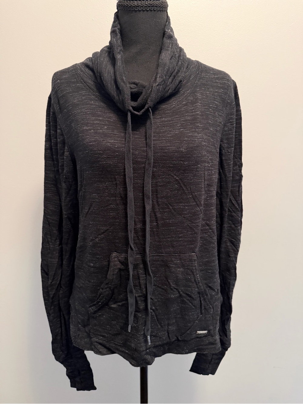 Black Cowl Neck Cozy Pullover Sweater